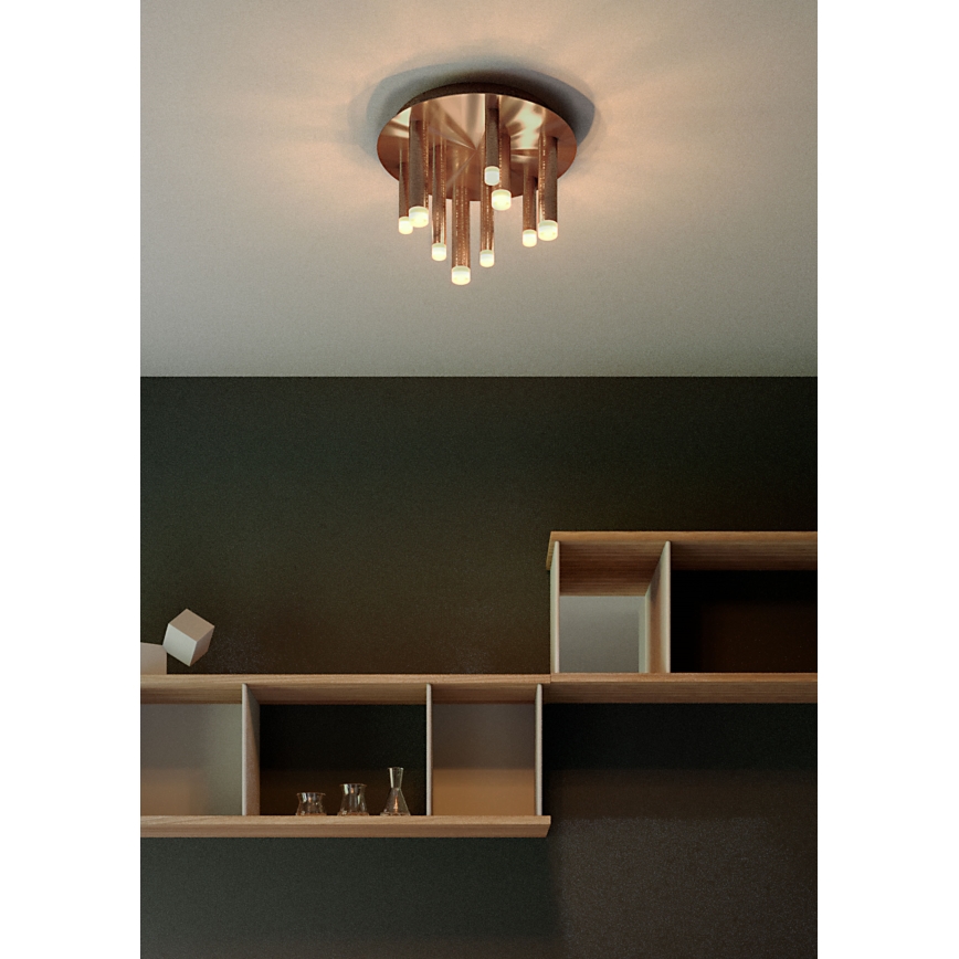 Redo 01-2040 - LED taklampa MADISON 9xLED/4W/230V koppar