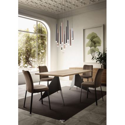 Redo 01-2045 - LED ljuskrona med textilsladd MADISON LED/4W/230V svart