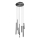Redo 01-2052 - LED ljuskrona med textilsladd MADISON 8xLED/4W/230V svart
