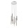 Redo 01-2053 - LED ljuskrona med textilsladd MADISON 8xLED/4W/230V skinande krom/svart/koppar