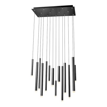 Redo 01-2056 - LED ljuskrona med textilsladd MADISON 14xLED/4W/230V svart