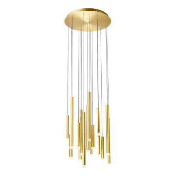 Redo 01-2058 - LED ljuskrona med textilsladd MADISON 16xLED/4W/230V guld
