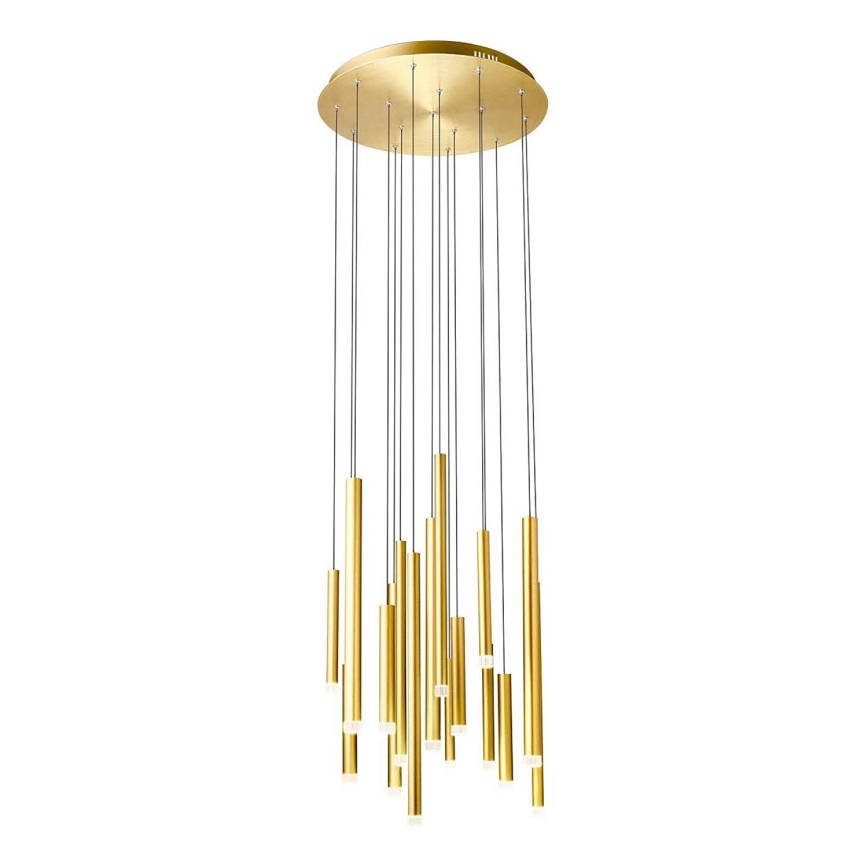 Redo 01-2058 - LED ljuskrona med textilsladd MADISON 16xLED/4W/230V guld