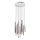 Redo 01-2061 - LED ljuskrona med textilsladd MADISON 16xLED/4W/230V skinande krom/svart/koppar