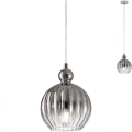 Redo 01-2063 - Ljuskrona med textilsladd PLUMEN 1x/E14/40W/230V diameter 15 cm grå
