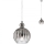 Redo 01-2063 - Ljuskrona med textilsladd PLUMEN 1x/E14/40W/230V diameter 15 cm grå