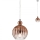 Redo 01-2064 - Ljuskrona med textilsladd PLUMEN 1xE14/40W/230V diameter 15 cm koppar