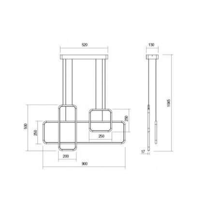 Redo 01-2099 - LED Dimbar pendellampa på vajer THAI LED/86W/230V vit
