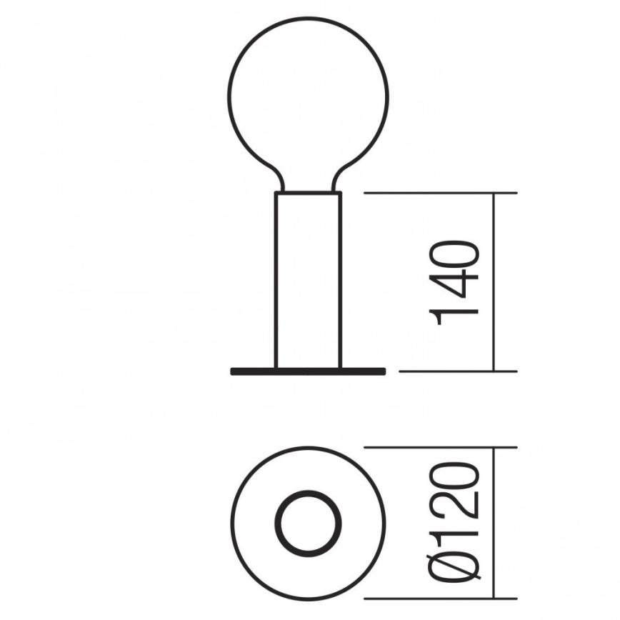 Redo 01-2131 - Bordslampa med touch RIVET 1xE27/42W/230V koppar