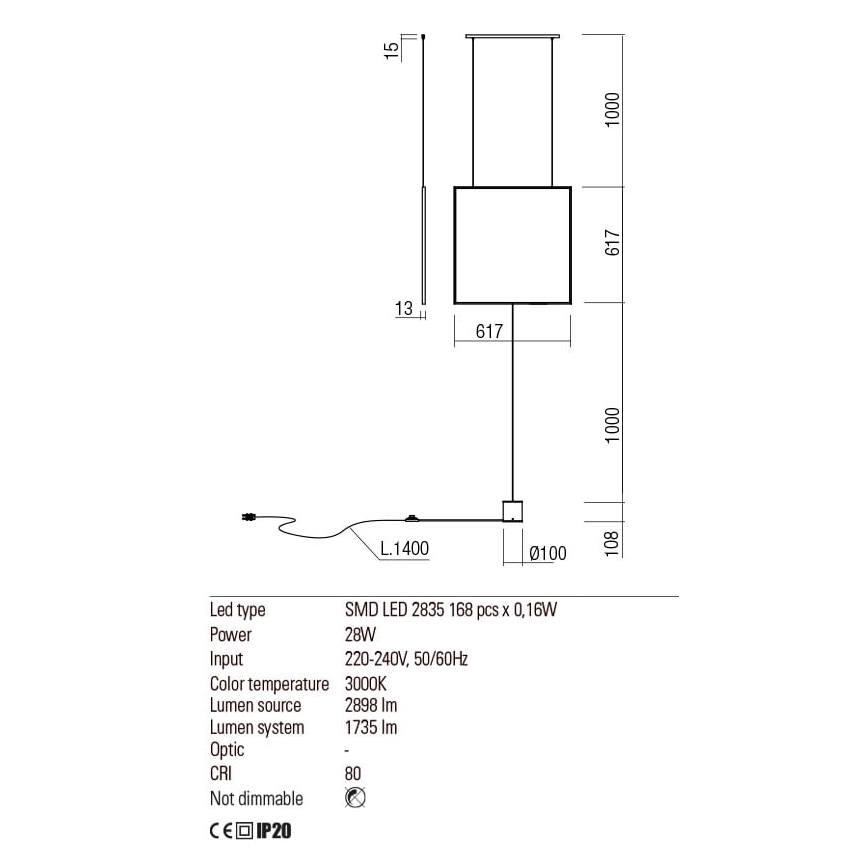 Redo 01-2134 - LED golvlampa SLICK LED/28W/230V svart