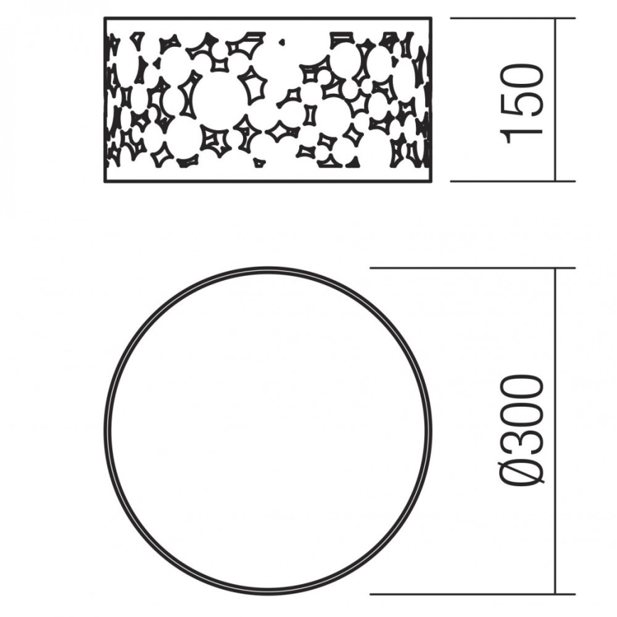 Redo 01-2138 - Taklampa MELIA 2xE27/42W/230V diameter 30 cm