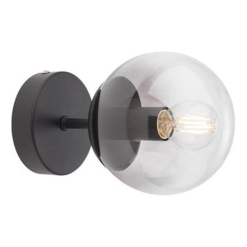 Redo 01-2175 - Vägglampa SEMIA 1xE14/28W/230V svart/rökfärgad