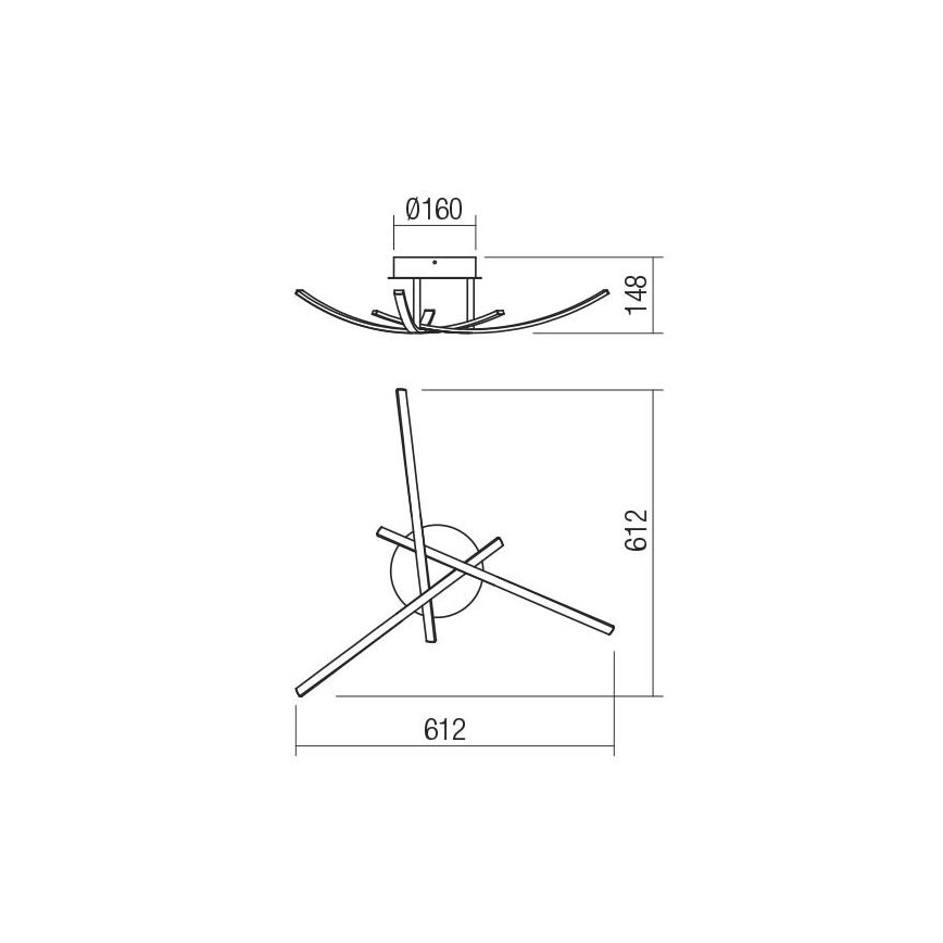 Redo 01-2184 - LED taklampa SPATHA 3xLED/6W/230V 3000K vit