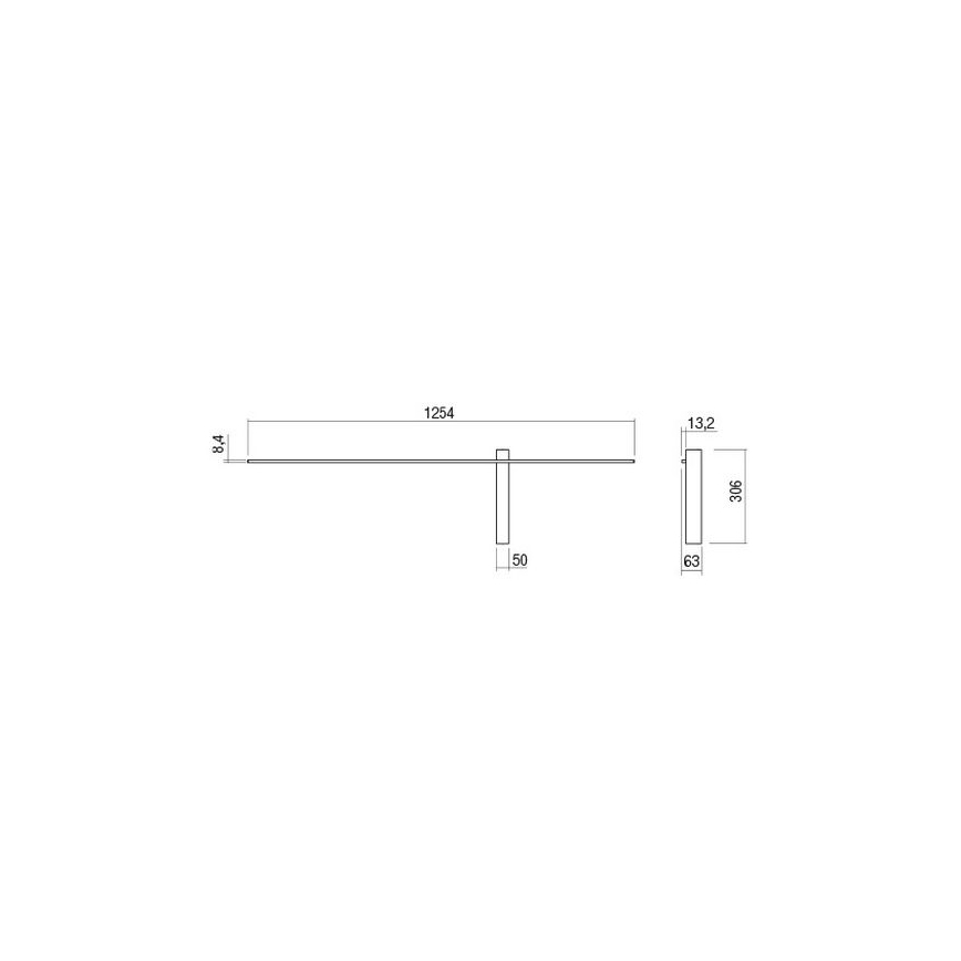 Redo 01-2200 - LED vägglampa TANGENT LED/14W/230V vit