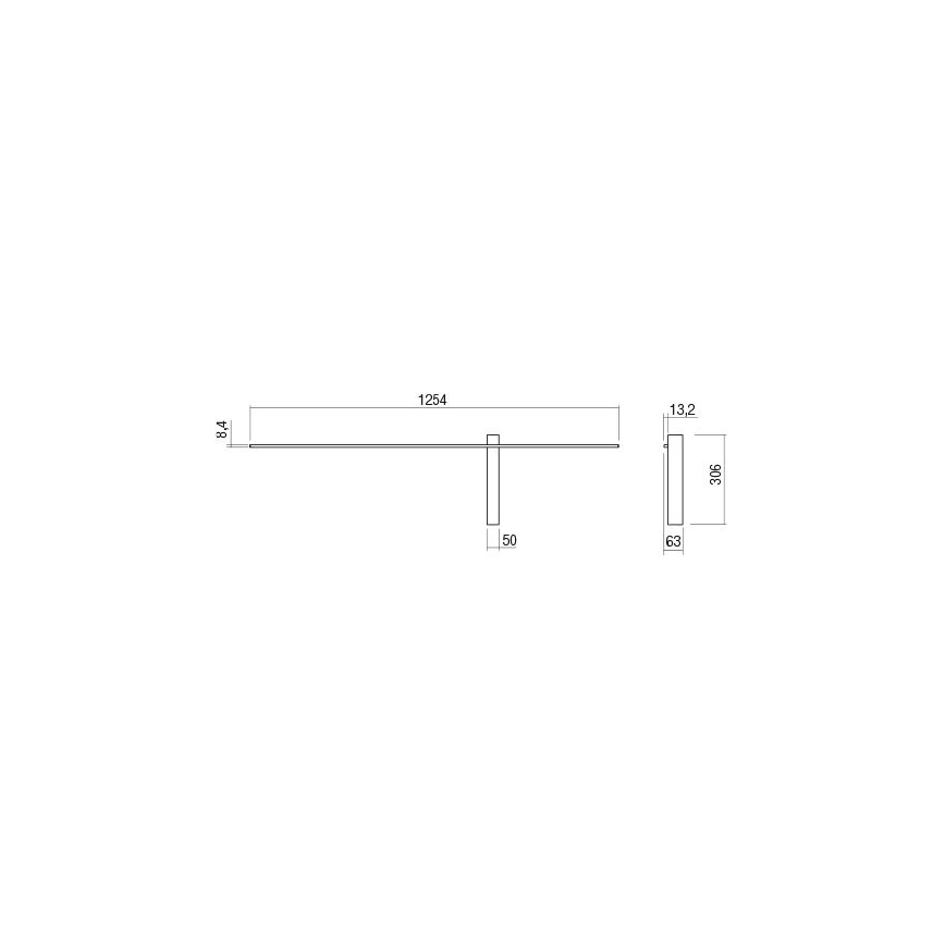 Redo 01-2201 - LED-vägglampa TANGENT LED/14W/230V svart