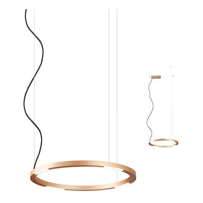Redo 01-2203 - LED ljuskrona med textilsladd UNION LED/34W/230V CRI 90 3000K diameter 60 cm guld