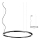 Redo 01-2207 - LED ljuskrona med textilsladd UNION LED/50W/230V CRI 90 3000K diameter 90 cm svart
