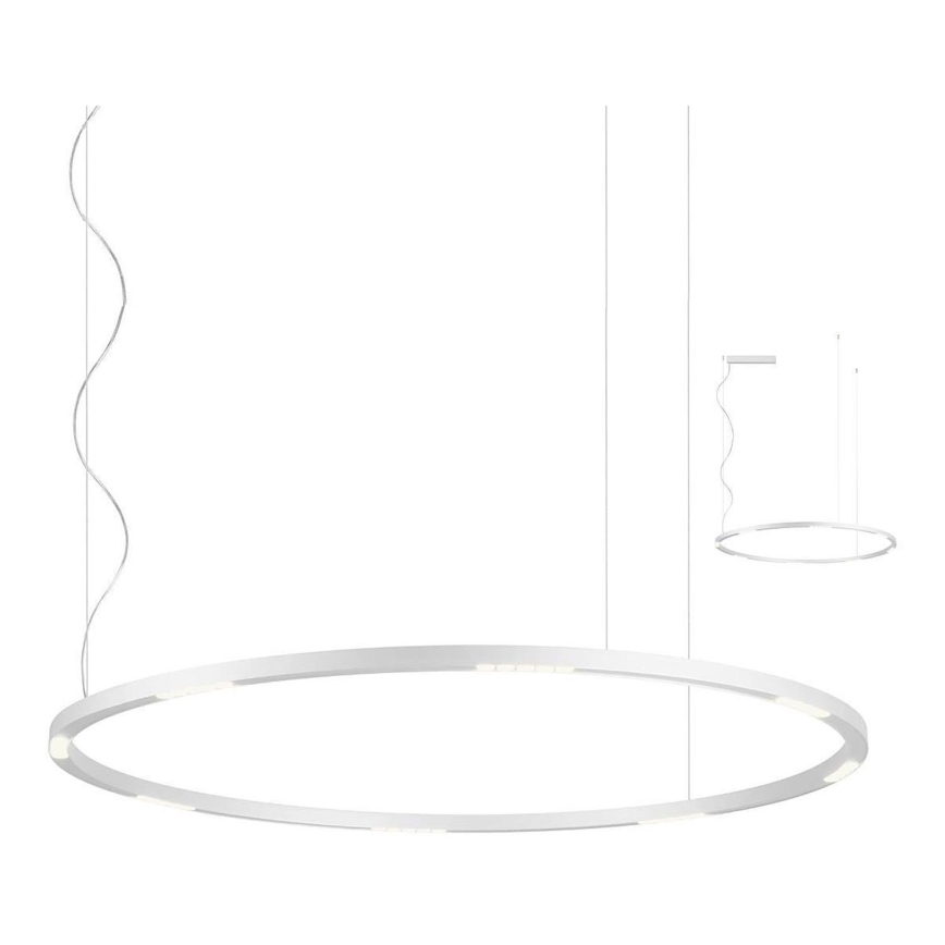 Redo 01-2208 - LED ljuskrona med textilsladd UNION LED/68W/230V CRI 90 3000K diameter 120 cm vit