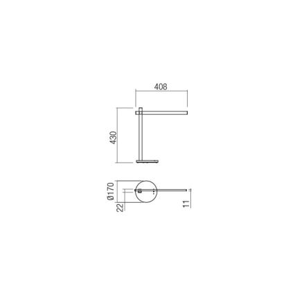 Redo 01-2212 - LED ljusreglerad bordslampa touch OMEO LED/5,5W/230V 3000/4500/6500K vit