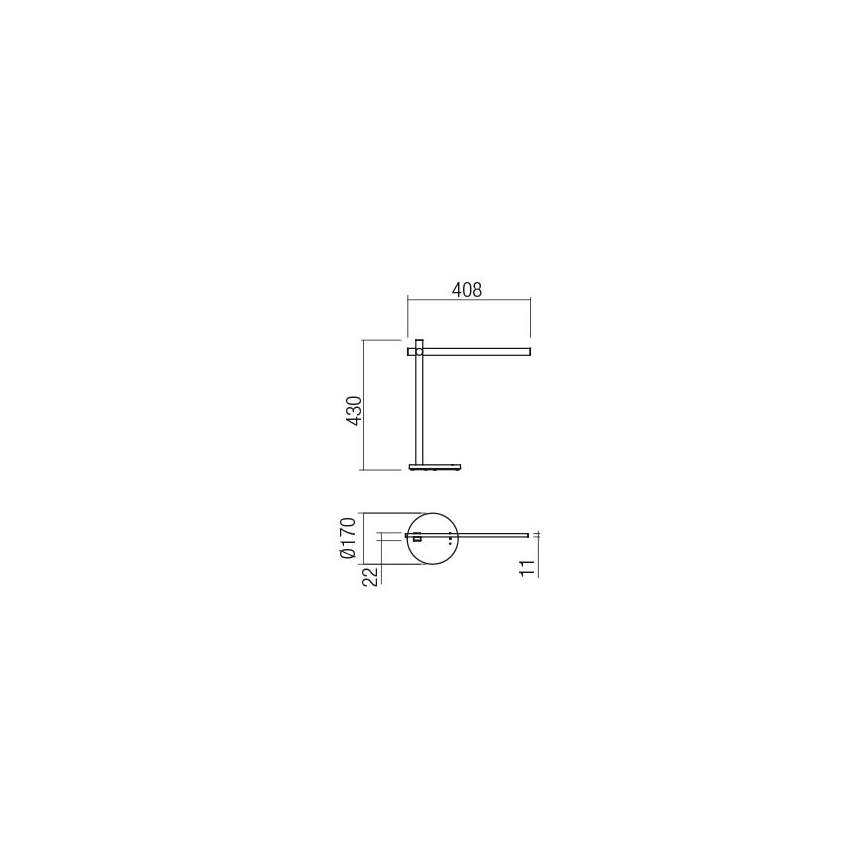 Redo 01-2213 - LED ljusreglerad bordslampa touch OMEO LED/5,5W/230V 3000/4500/6500K svart