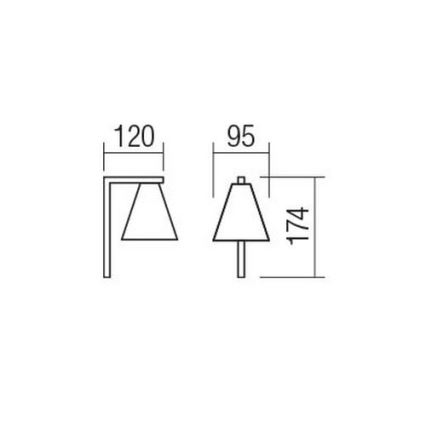 Redo 01-2216 - Vägglampa ZUMA 1xGU10/15W/230V svart/gyllene