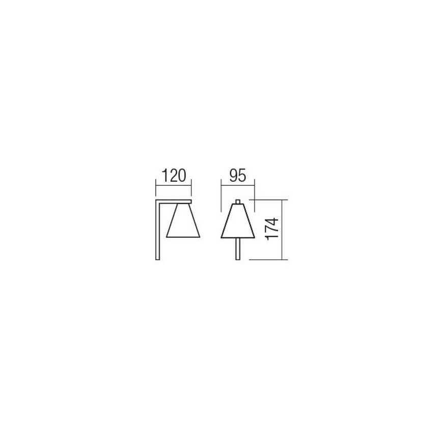 Redo 01-2216 - Vägglampa ZUMA 1xGU10/15W/230V svart/gyllene