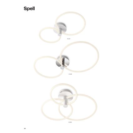 Redo 01-2224 - Dimbar LED ytmonterad ljuskrona SPELL LED/43W/230V 3000K skinande krom