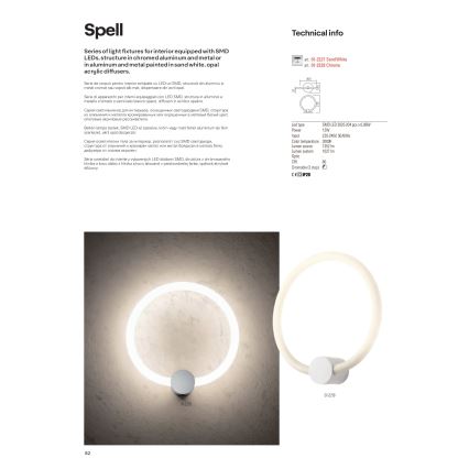 Redo 01-2226 - Dimbar LED ytmonterad ljuskrona SPELL LED/54W/230V 3000K skinande krom