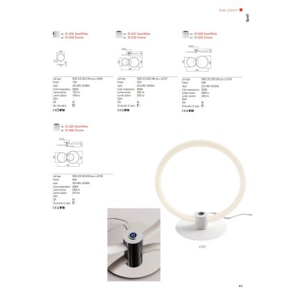 Redo 01-2226 - Dimbar LED ytmonterad ljuskrona SPELL LED/54W/230V 3000K skinande krom