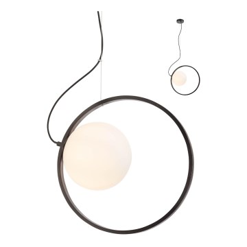 Redo 01-2322 - Ljuskrona med textilsladd KLEIDI 1xE27/42W/230V diameter 39 cm svart