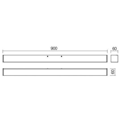 Redo 01-2328 - LED Spegelbelysning för badrum THELA LED/25W/230V 90 cm CRI 90 IP44