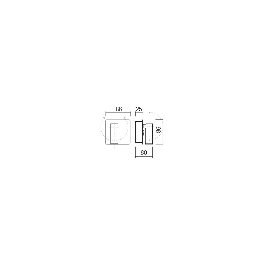 Redo 01-2340 - LED väggspotlight TOMIX LED/3,2W/230V svart