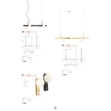Redo 01-2372 - Vägglampa GOJI 1xG9/28W/230V guld