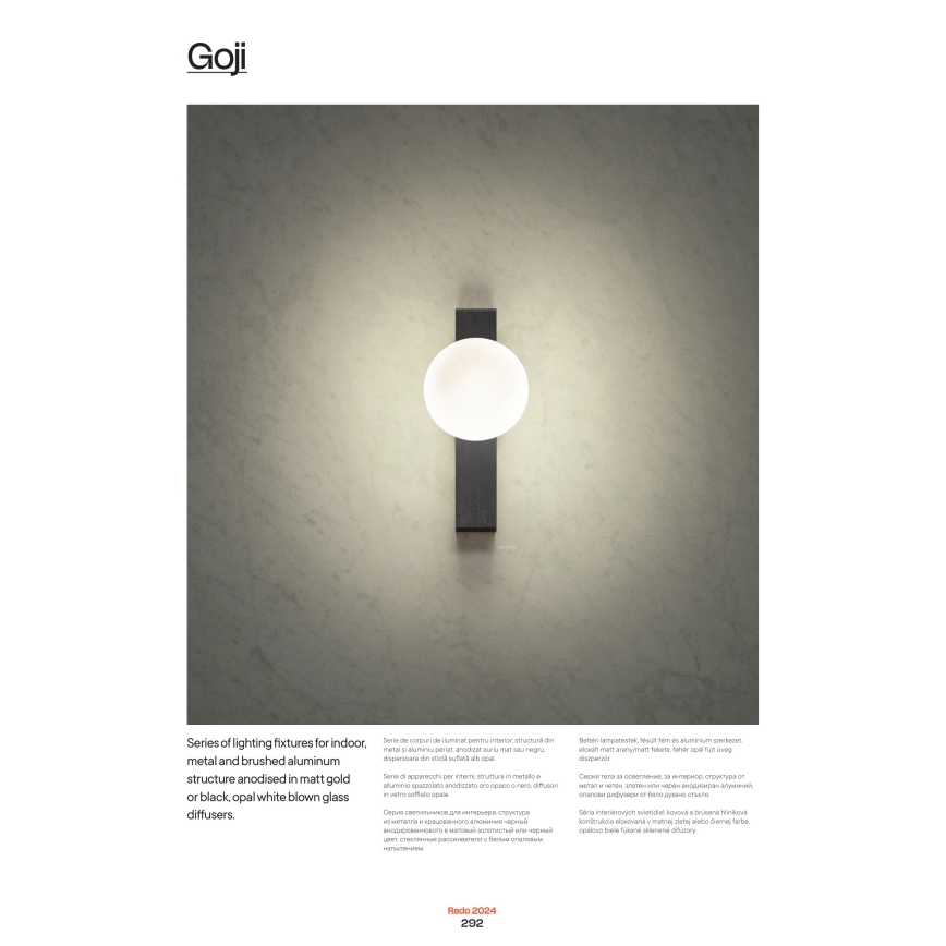 Redo 01-2376 - Ljuskrona med textilsladd GOJI 8xG9/28W/230V guld