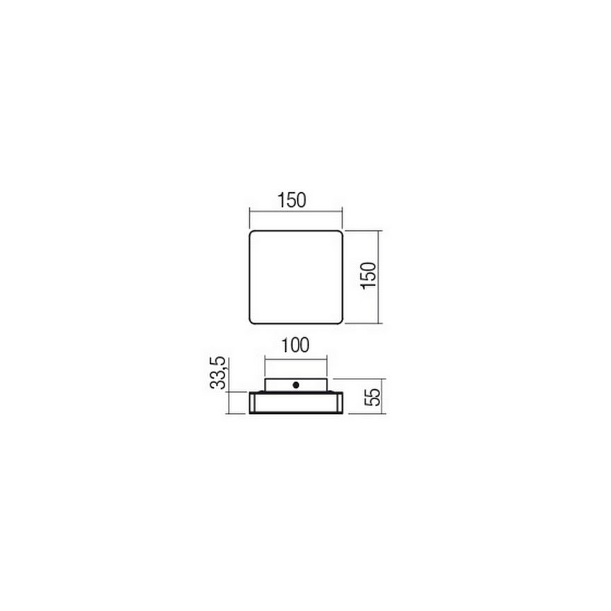 Redo 01-2384 - LED-vägglampa TABLET LED/11W/230V 3000K CRI 90 svart