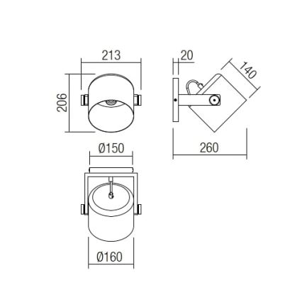 Redo 01-2399 - Vägglampa POOH 1xE27/42W/230V bok