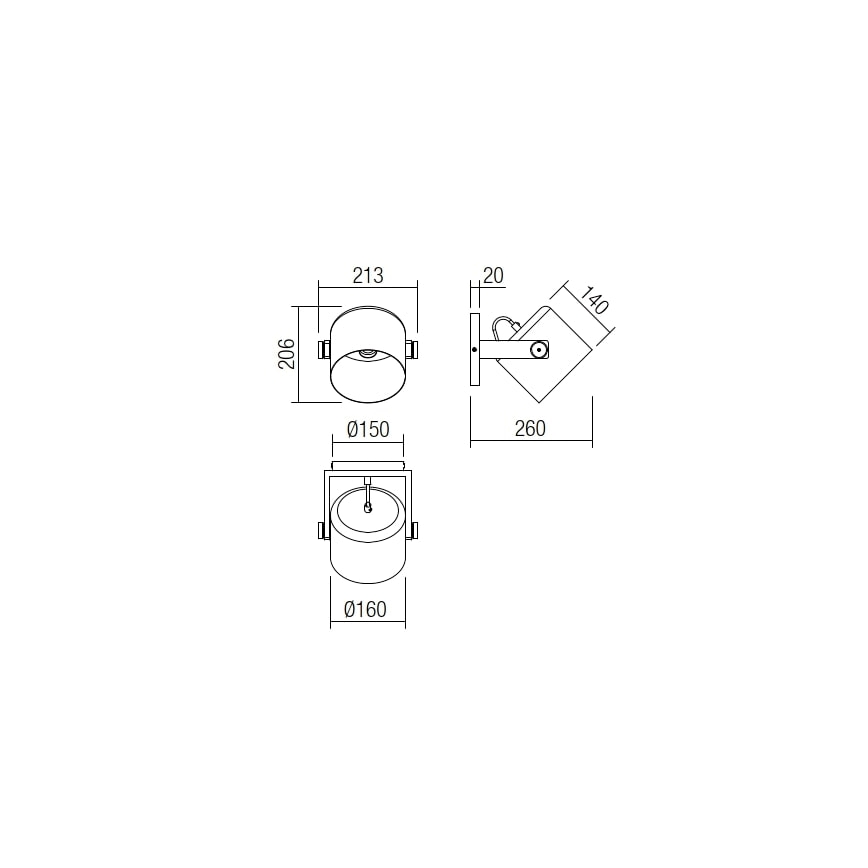 Redo 01-2399 - Vägglampa POOH 1xE27/42W/230V bok