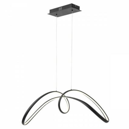 Redo 01-2455 - LED ljuskrona med textilsladd LAMON LED/57W/230V svart