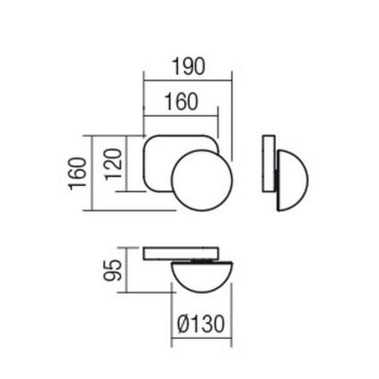 Redo 01-2469 - Vägglampa LUMIEN 1xG9/10W/230V guld/vit