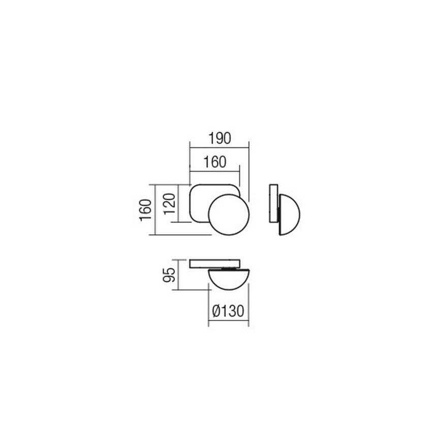 Redo 01-2469 - Vägglampa LUMIEN 1xG9/10W/230V guld/vit