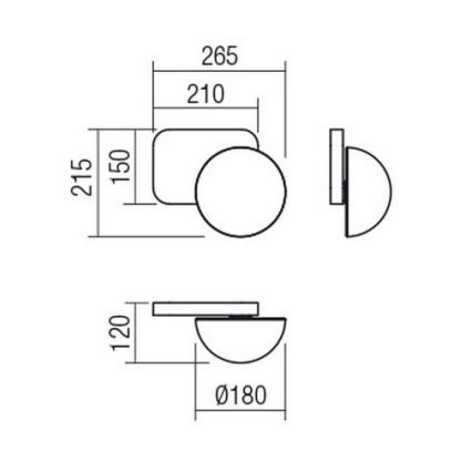 Redo 01-2470 - Vägglampa LUMIEN 1xG9/10W/230V guld/vit
