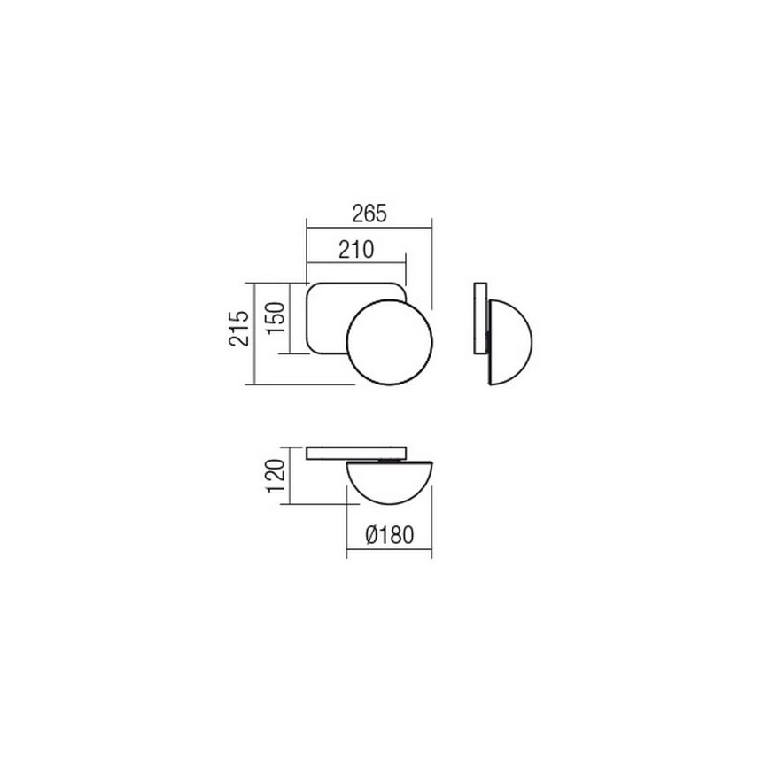 Redo 01-2470 - Vägglampa LUMIEN 1xG9/10W/230V guld/vit