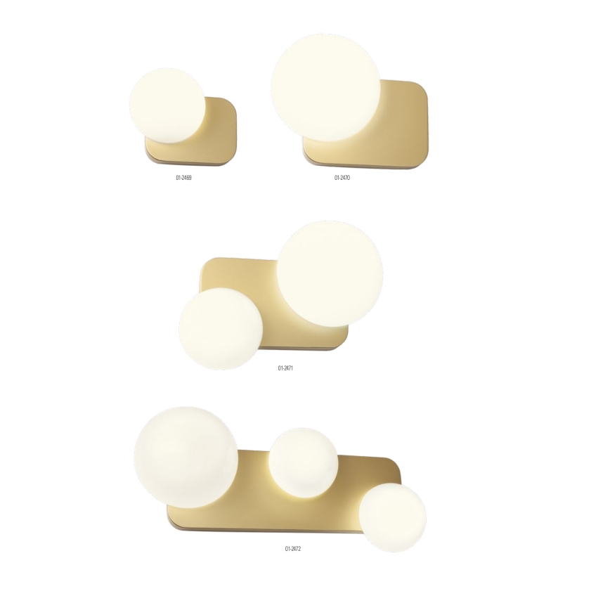 Redo 01-2471 - Vägglampa LUMIEN 2xG9/10W/230V guld/vit
