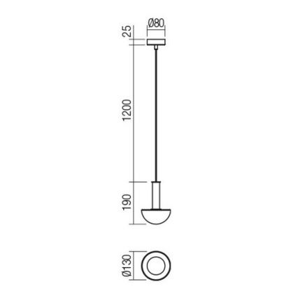 Redo 01-2474 - Pendellampa på vajer LUMIEN 1xG9/10W/230V Ø13 cm guld/vit