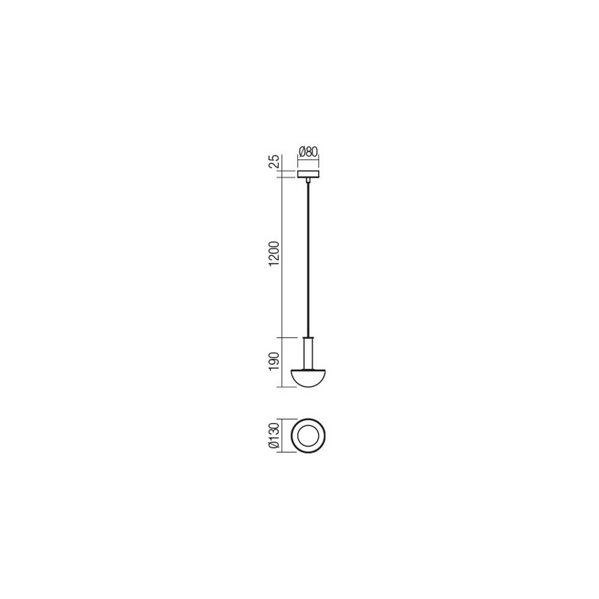 Redo 01-2474 - Pendellampa på vajer LUMIEN 1xG9/10W/230V Ø13 cm guld/vit