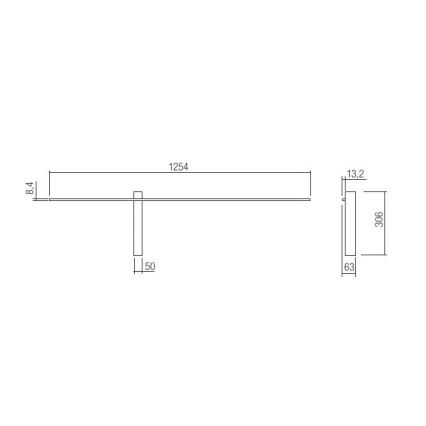 Redo 01-2479 - LED väggarmatur TANGENT LED/14W/230V vit