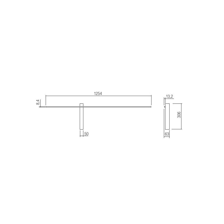 Redo 01-2479 - LED väggarmatur TANGENT LED/14W/230V vit