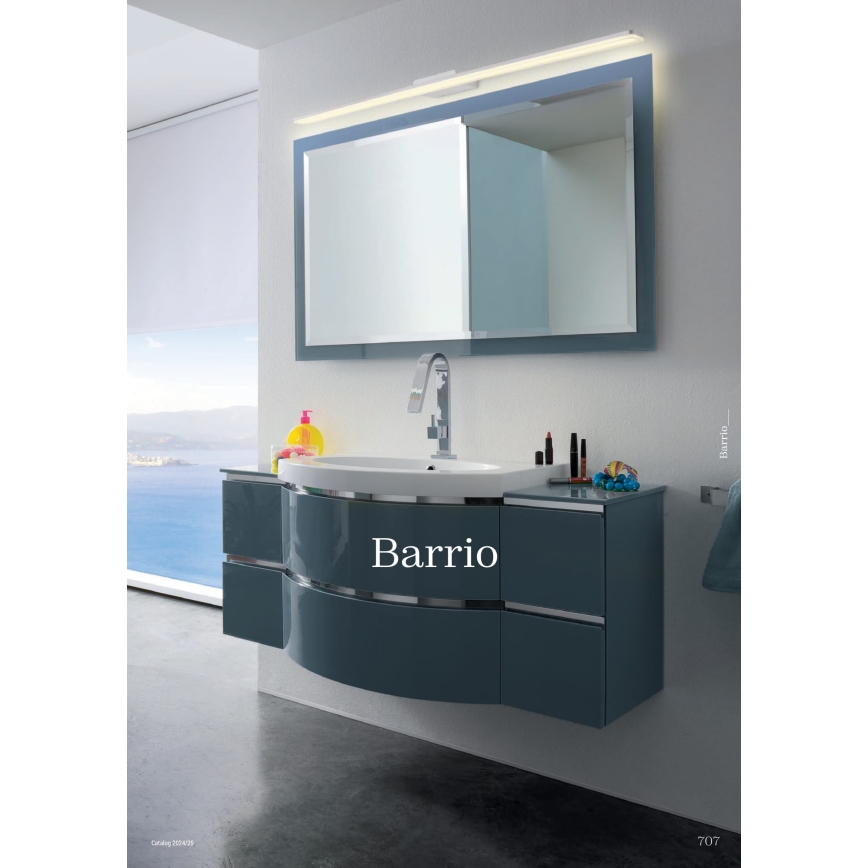 Redo 01-2507 - Badrumsspegel med LED-belysning BARRIO LED/27,39W/230V 90 cm CRI 90 IP44 vit