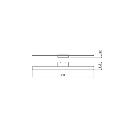 Redo 01-2507 - Badrumsspegel med LED-belysning BARRIO LED/27,39W/230V 90 cm CRI 90 IP44 vit