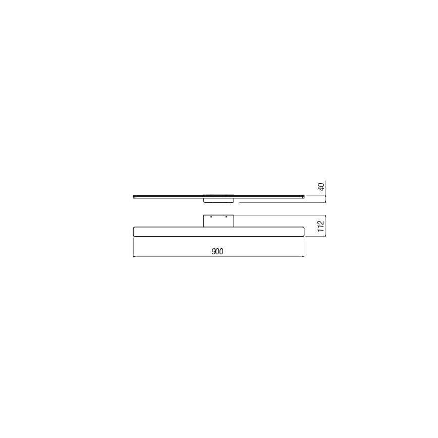 Redo 01-2507 - Badrumsspegel med LED-belysning BARRIO LED/27,39W/230V 90 cm CRI 90 IP44 vit